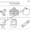 buddingmama printable pack back to school coloring page red backpack apple scissors