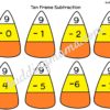 midlle left or right halloween pack witch pumpkin printable buddingmama candy corn subtraction