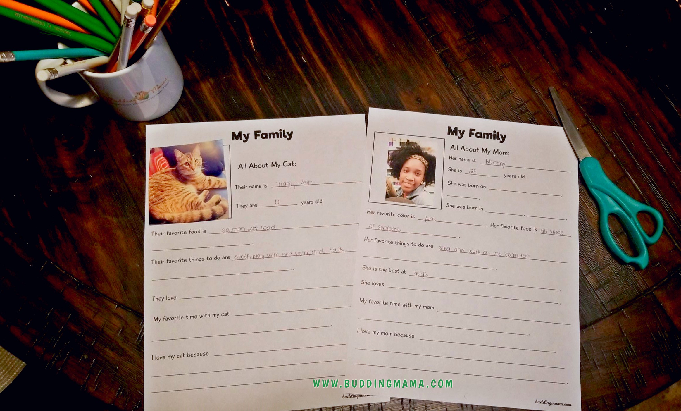 all about my family activities for kids worksheets homeschool, family, dad, daughter, sister, worksheets, black and white background, free download