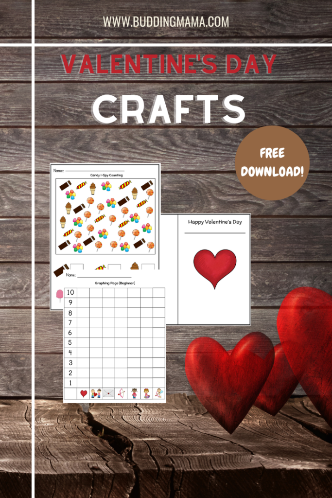 Valentine's Day Craft and Activities for Kids to Make  red hearts arts and crafts buddingmama.com for early education pre-k and more