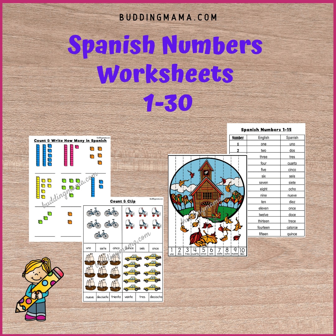 spanish counting chart 1 to 30