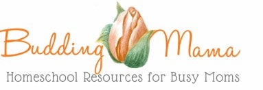 buddingmama logo orange rose flower growth blossom homeschool education resources for busy moms