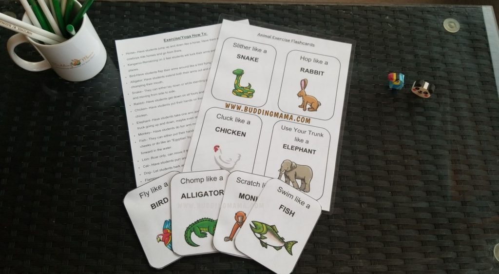 animal yoga and meditation card ideas for toddlers and children free printable
