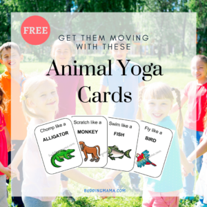 Free animal yoga cards to get your little ones up and moving today.