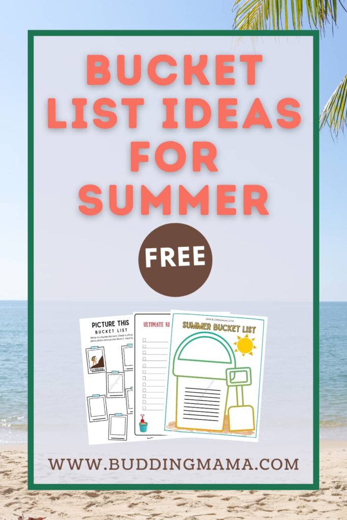 Bucklist Ideas for Summer Free Templates Budding Mama
