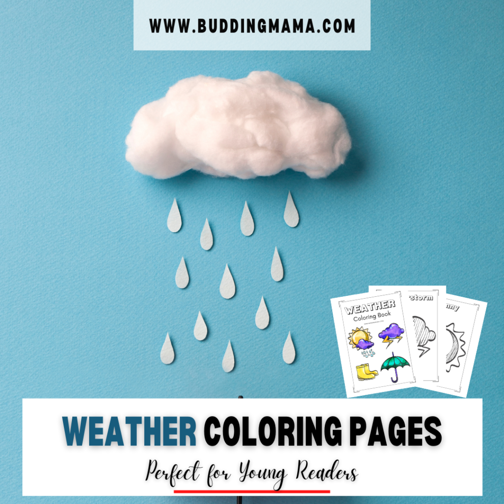 Weather Coloring Book Pages Rainy Day Budding Mama