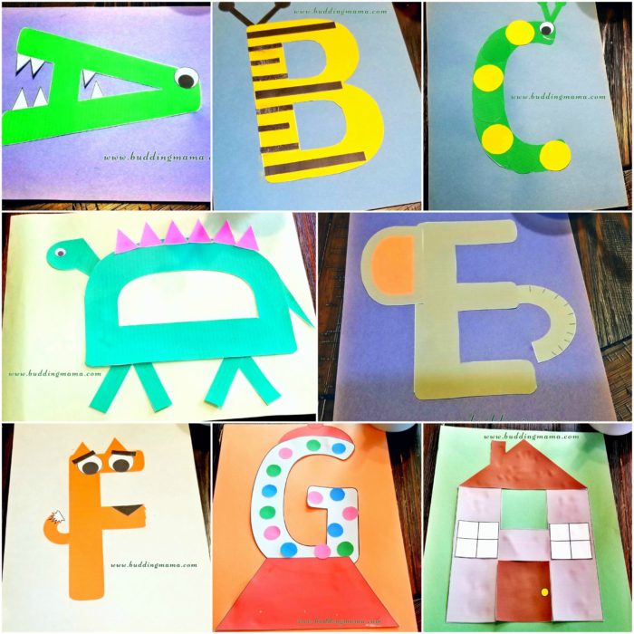 Alphabet Letter Crafts – Budding Mama