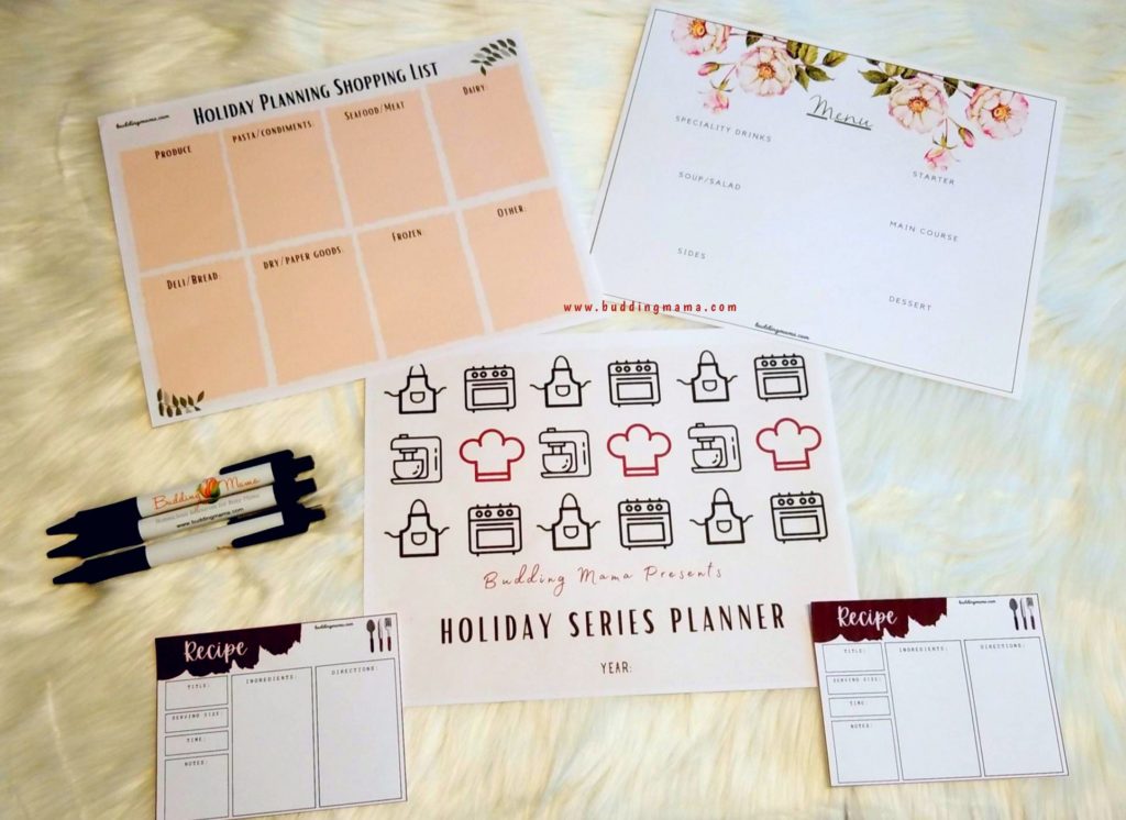 holiday recipe planner free printable cooking ideas recipe cards template