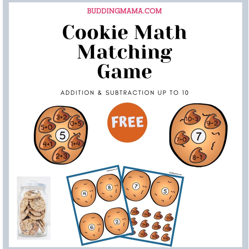 cookie math matching game national cookie day freebie math and counting worksheets and activities