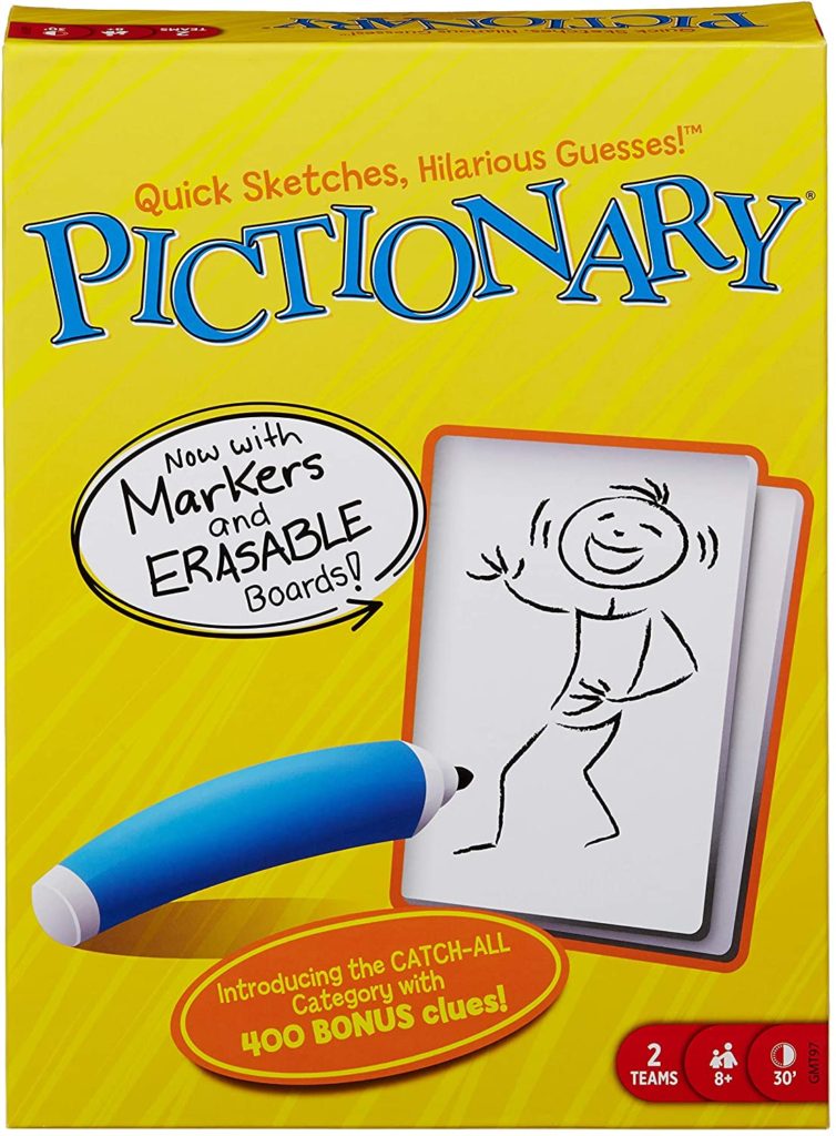 amazon gift guide for the family pictionary erasable board dry erase markers