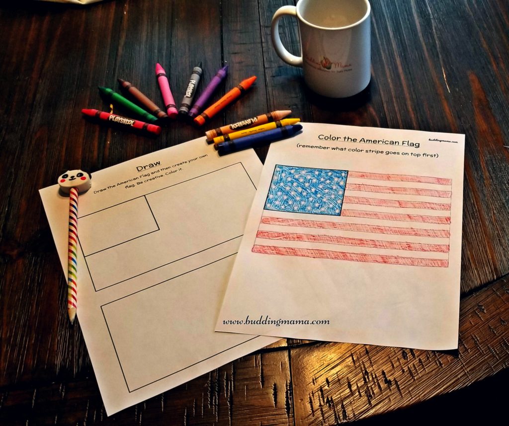 flag day coloring and teachiing free activity buddingmama celebrate the american flag red white blue