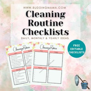 Cleaning Routine Checklists Daily Monthly Yearly Free Editable Printable FI