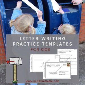 Teaching letter writing to kids with template practice