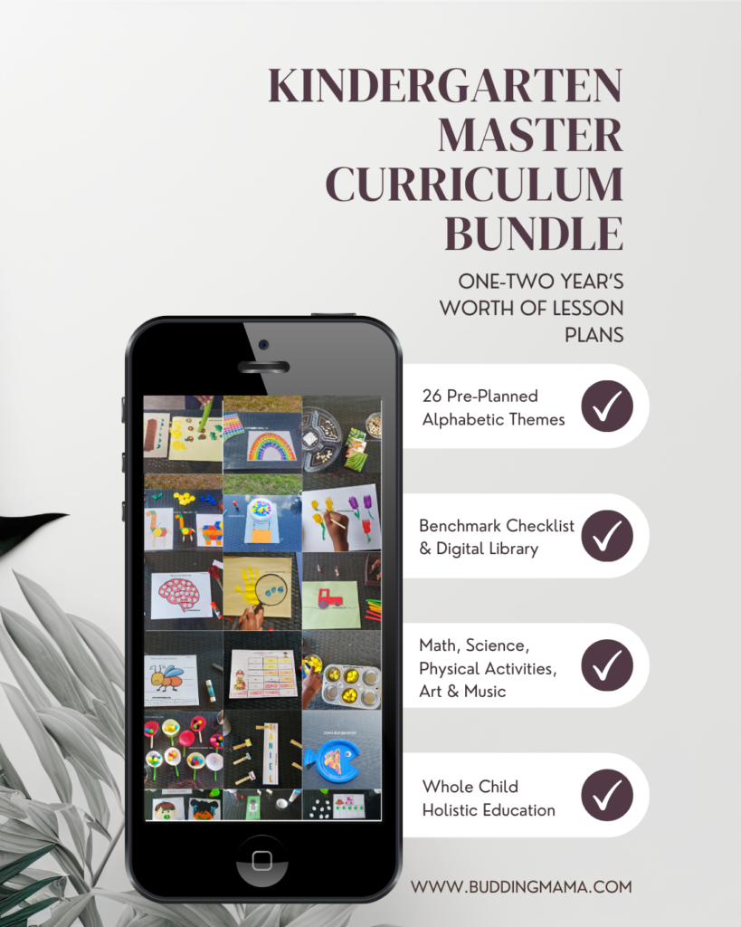 kindergarten curriculum graphic master bundle with laptop and details budding mama