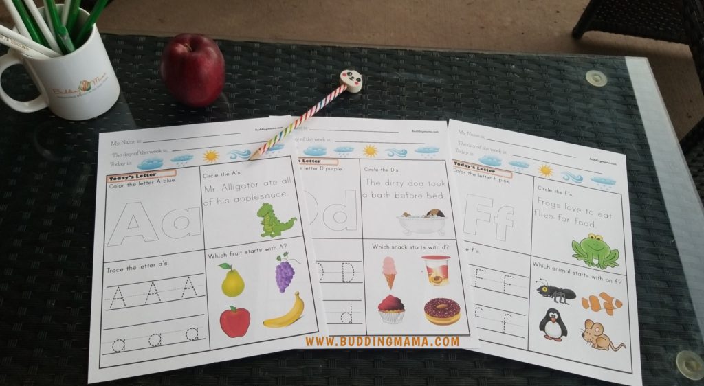 Free Alphabet Daily Worksheet Printables for  Preschool & Kindergarten