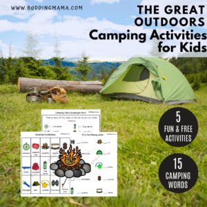 EXPLORING THE GREAT OUTDOORS THINGS TO DO CAMPING ACTIVITIES FOR KIDS FREEBIE buddingmama