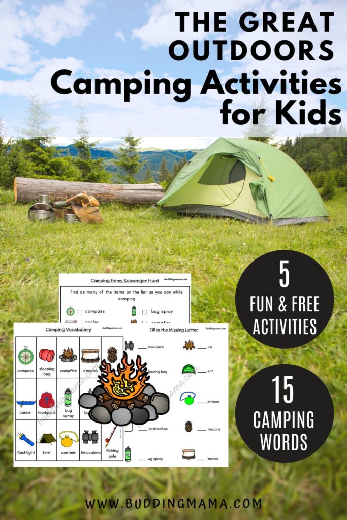 EXPLORING THE GREAT OUTDOORS THINGS TO DO CAMPING ACTIVITIES FOR KIDS FREEBIE buddingmama