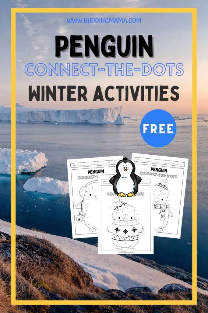 Winter Penguin Math Activities Connect the Dots Budding Mama