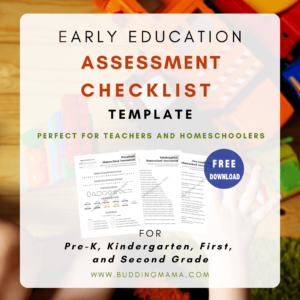 Homeschool Assessment Checklist Template Free Download Budding Mama