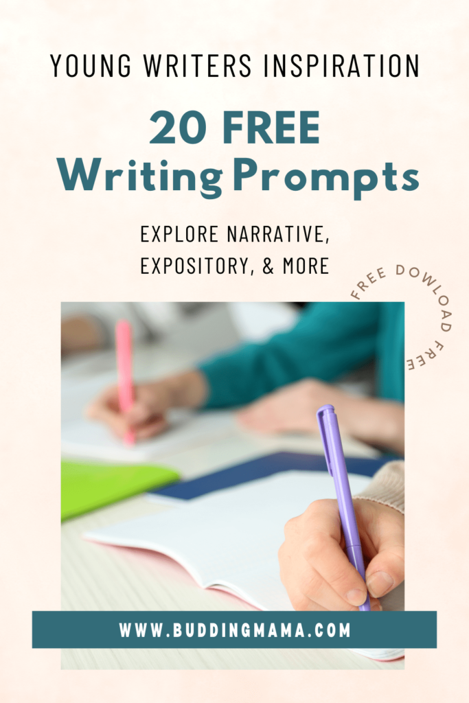20 free writing prompts research, narrative, expository, persuasive, and more budding mama