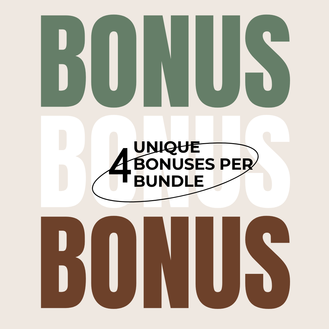 bonus triplicate in green white and brown with 4 bonuses per bundle