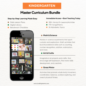 kindergarten curriculum graphic master bundle with laptop and details budding mama