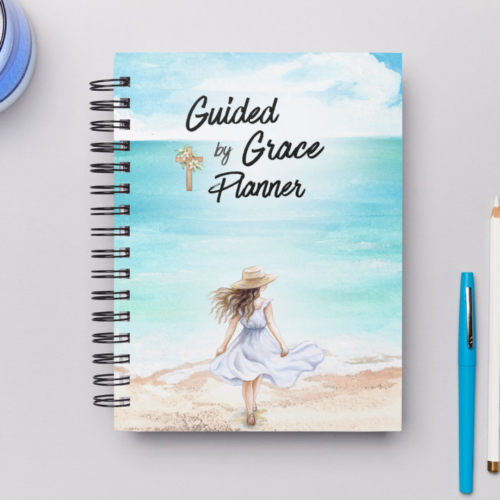 Guided With Grace Planner Cover #13 Lady standing on a beach